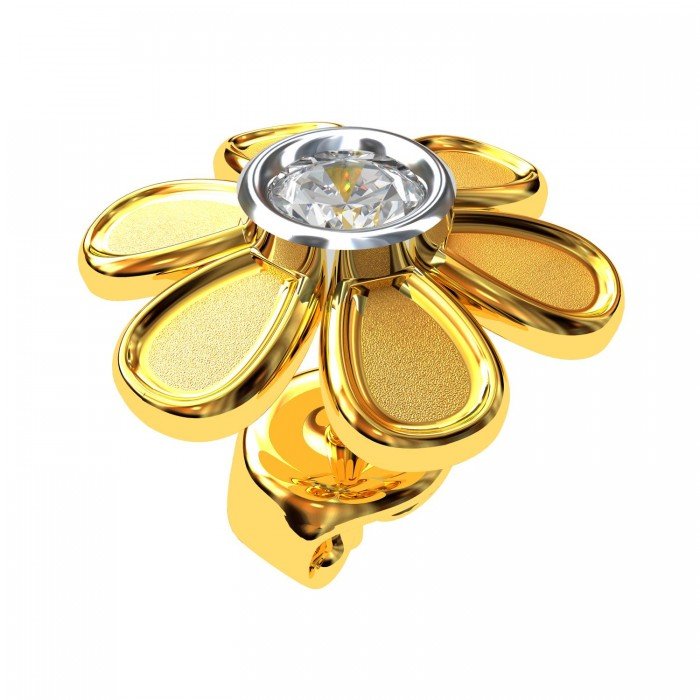 Gold American Diamond Earring