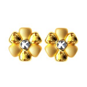 Gold Ball Earring