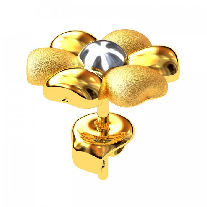 Gold Ball Earring