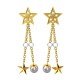 Star Dangling Pearl Earring