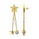 Star Dangling Pearl Earring