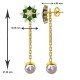 Changeable Tops Dangling Emerald Earring Changeable Tops Dangling Emerald Earring