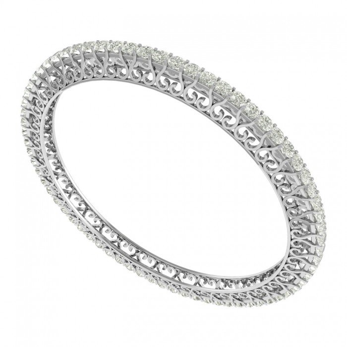 Fashionable Single Line Diamond Bangle