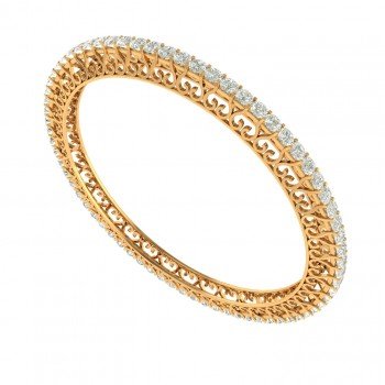 Fashionable Single Line Diamond Bangle