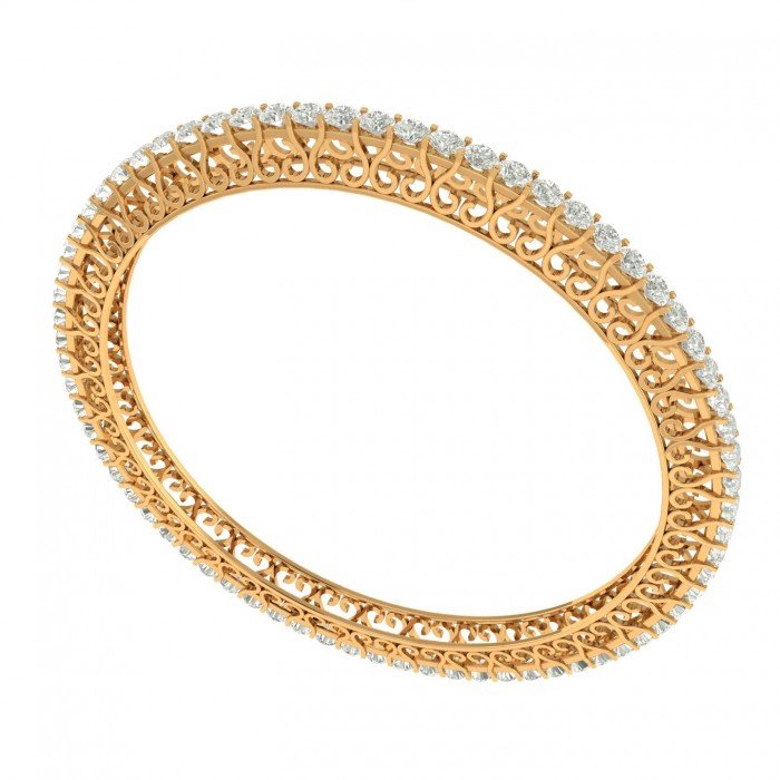 Fashionable Single Line Diamond Bangle