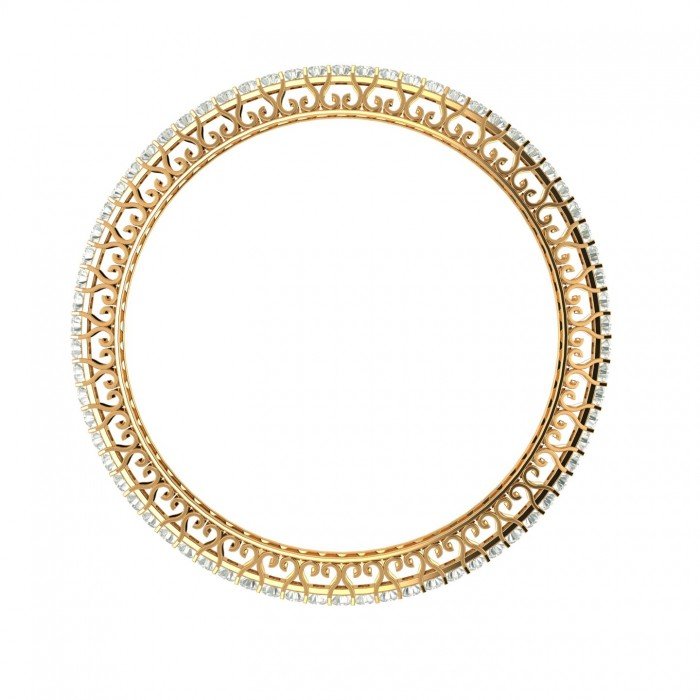 Fashionable Single Line Diamond Bangle