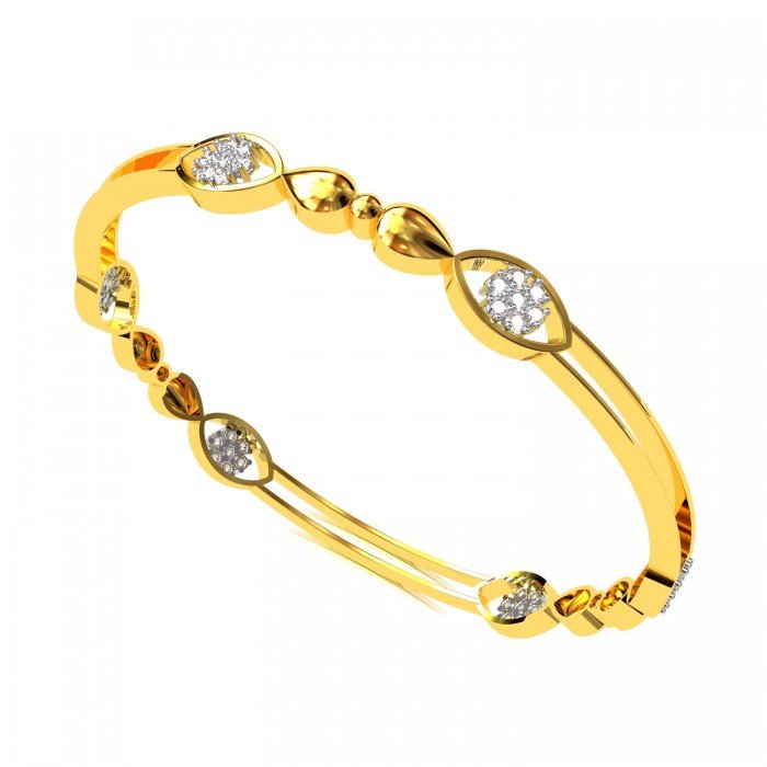 Cluster Diamond Tickra Bangle