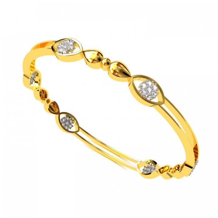 Cluster Diamond Tickra Bangle