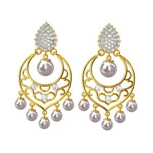 Pearl Chand Earring