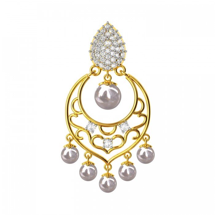 Pearl Chand Earring