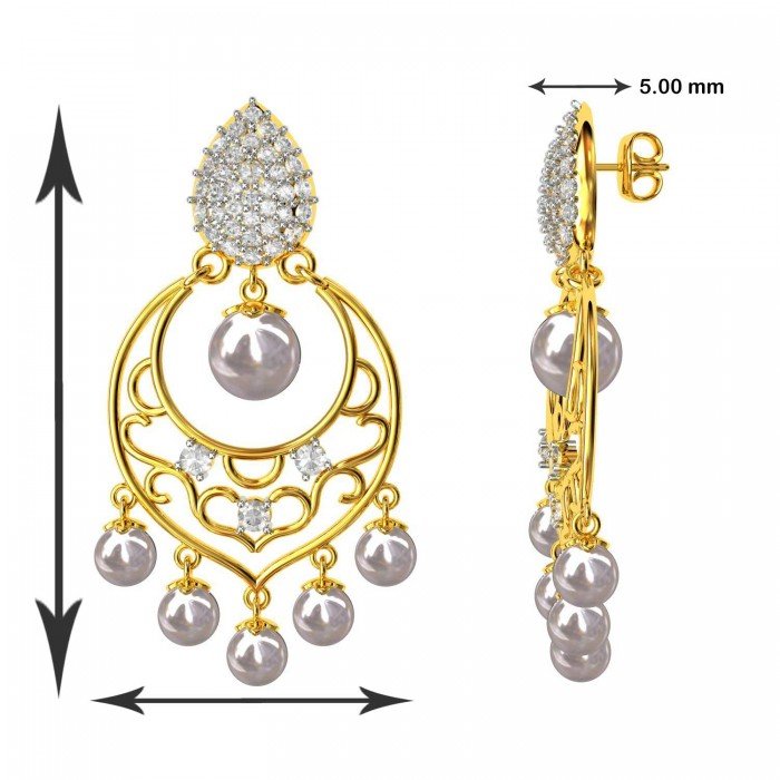 Pearl Chand Earring