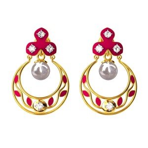 Enamel Chand Earring