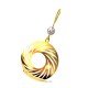 Round Cruv Dangling Earring