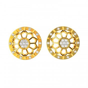 Round Gold Earring