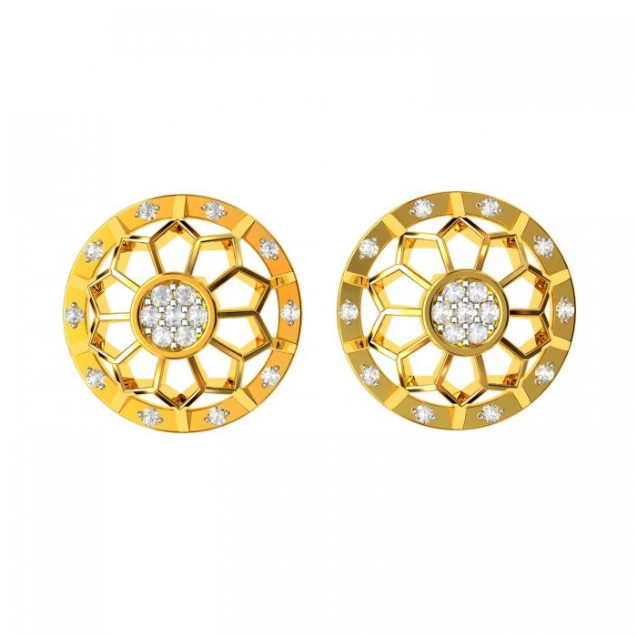 Round Gold Earring