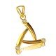 Three American Diamond Yellow Gold Pendant