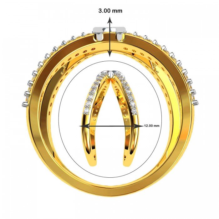 Cross American Diamond Ring