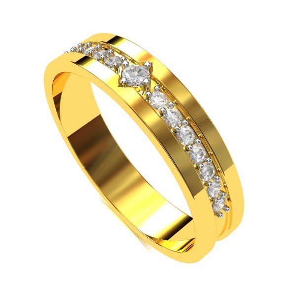 Gold Band American Diamond Wedding Ring Gold Band American Diamond Wedding Ring