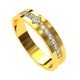 Gold Band American Diamond Wedding Ring
