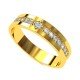 Gold Band American Diamond Wedding Ring