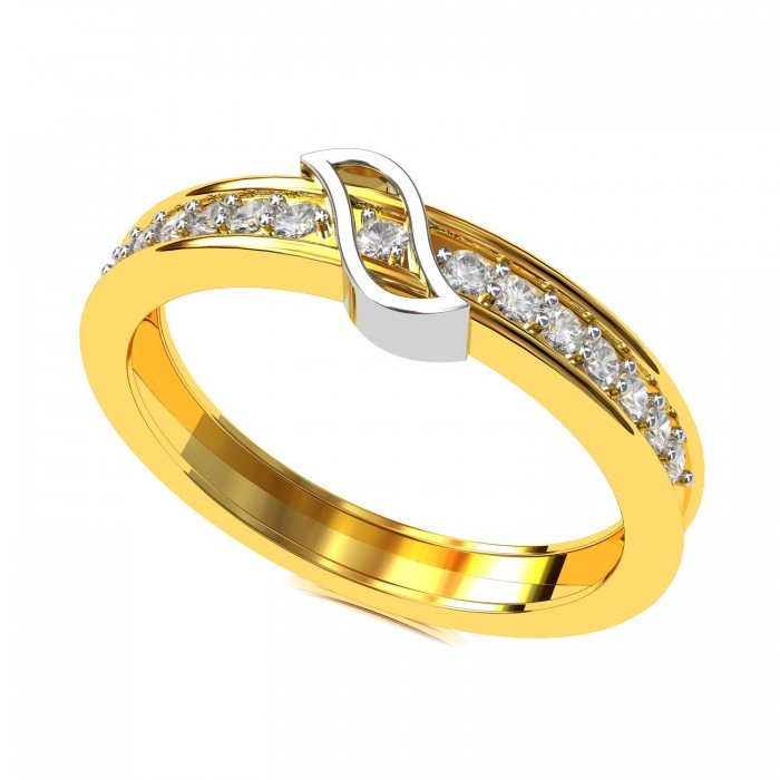 Gold American Diamond Eternity Band