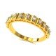 Yellow Gold American Diamond Band Ring