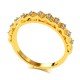 Yellow Gold American Diamond Band Ring