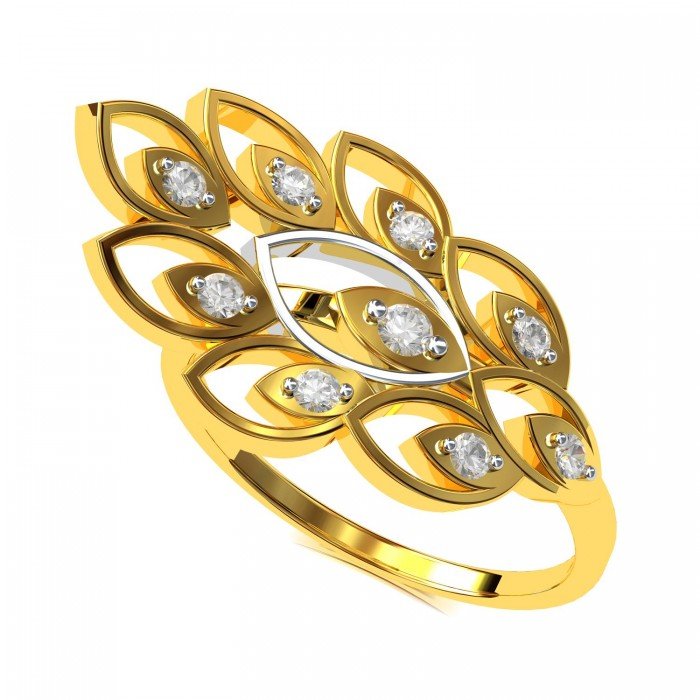 Peacock American Diamond Ring