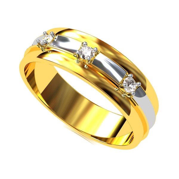 Gold American Diamond Wedding Band Gold American Diamond Wedding Band