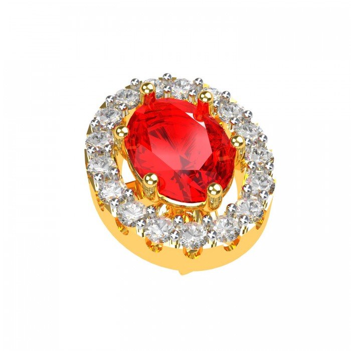 Real Ruby Earring