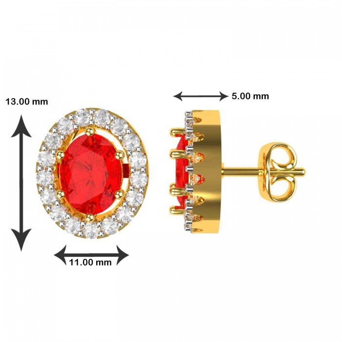 Real Ruby Earring