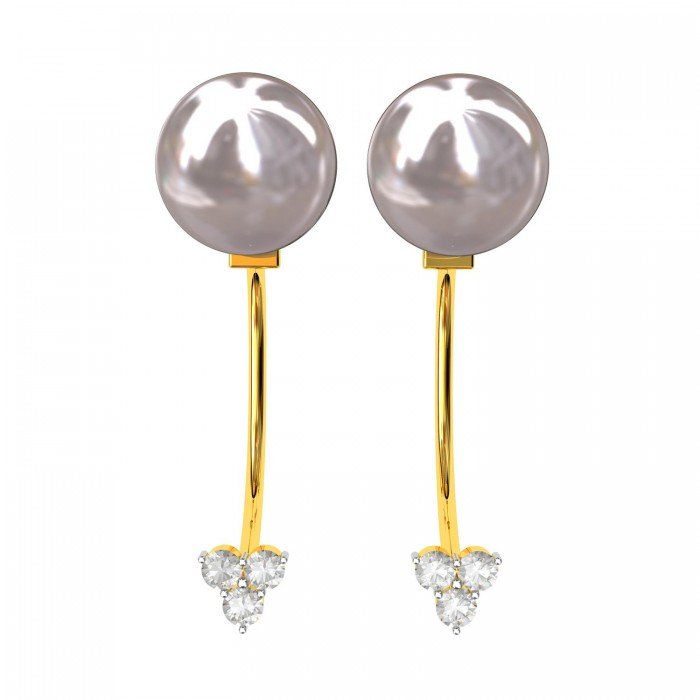 Pearl Earrings Gold Stud