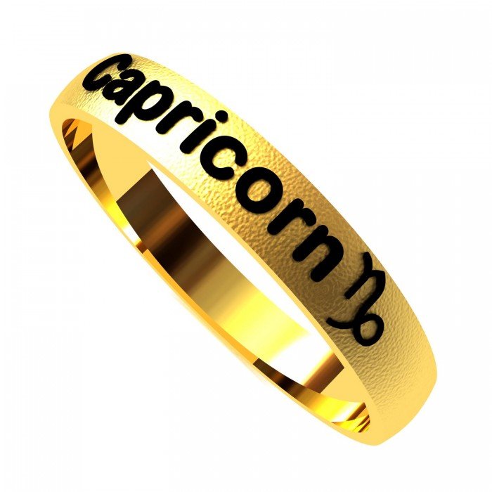 Capricorn Zodiac Sign Ring