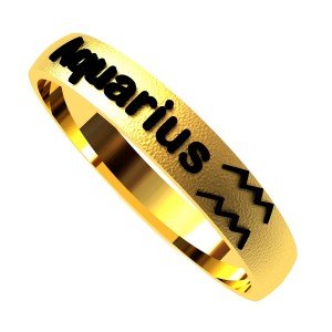 Aquarius Zodiac Sign Ring