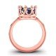 Crown Rose Gold Blue Sapphire Ring