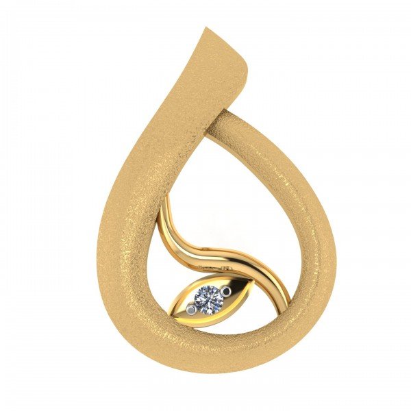 Latest American Diamond Pendant in Gold Latest American Diamond Pendant in Gold