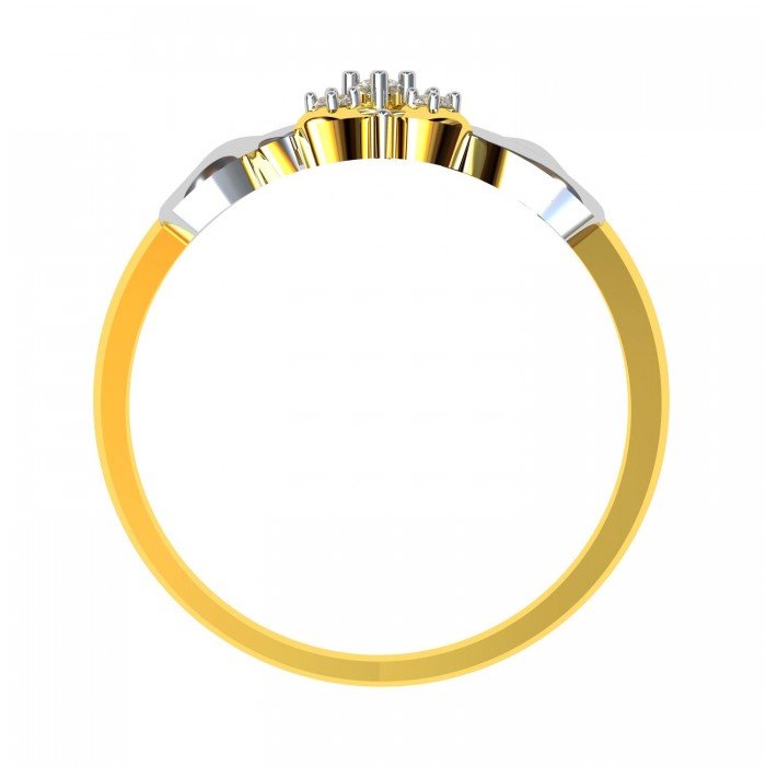 Gold and American Diamond Wedding Ring