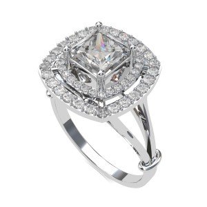 Princess Cut American Diamond Solitaire Ring