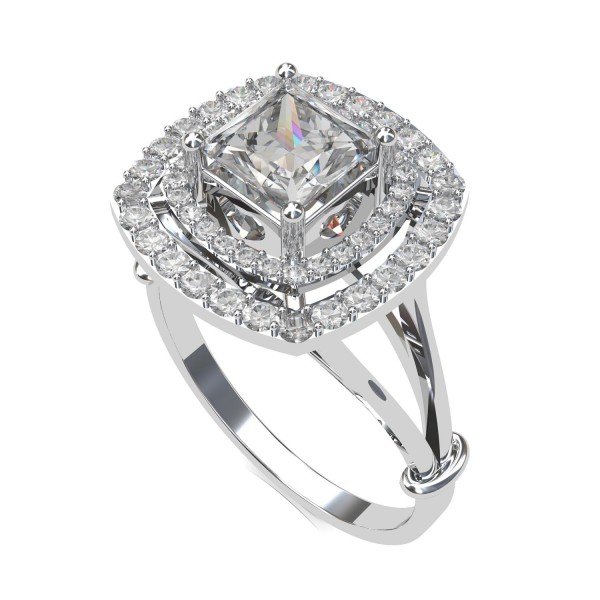 Princess Cut American Diamond Solitaire Ring Princess Cut American Diamond Solitaire Ring