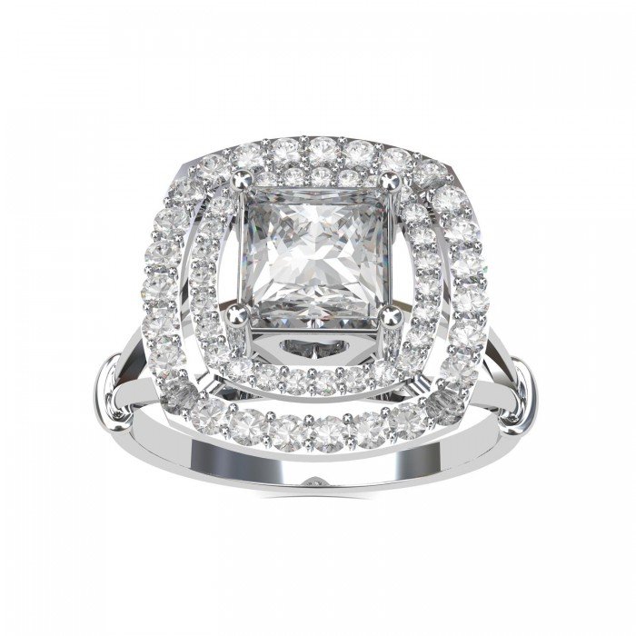 Princess Cut American Diamond Solitaire Ring