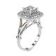 Princess Cut American Diamond Solitaire Ring