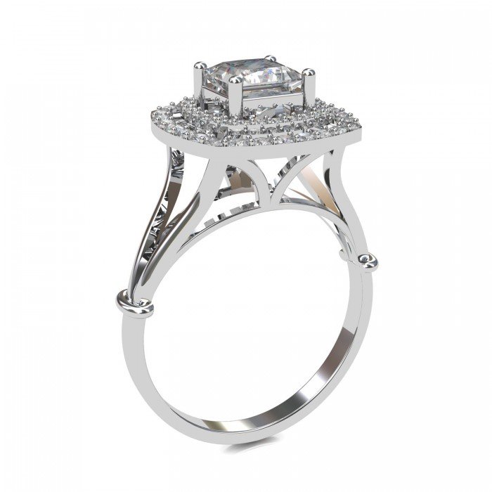 Princess Cut American Diamond Solitaire Ring