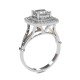 Princess Cut American Diamond Solitaire Ring