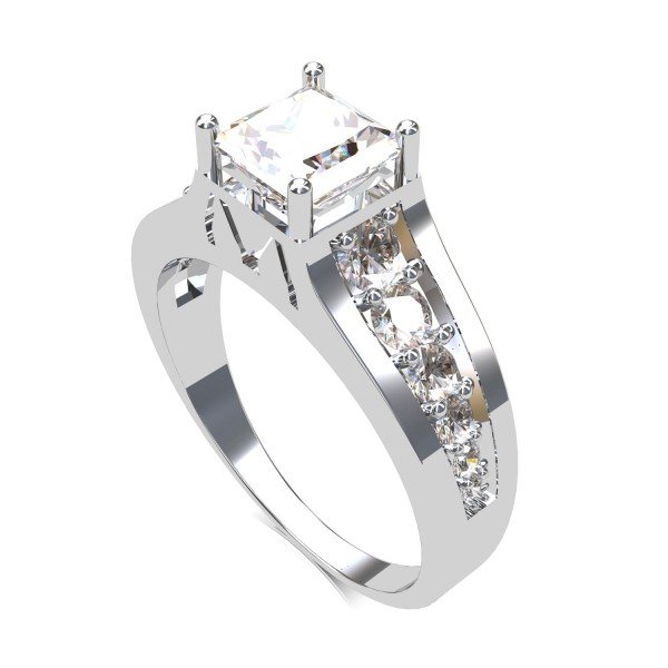 White Gold Men Ring White Gold Men Ring