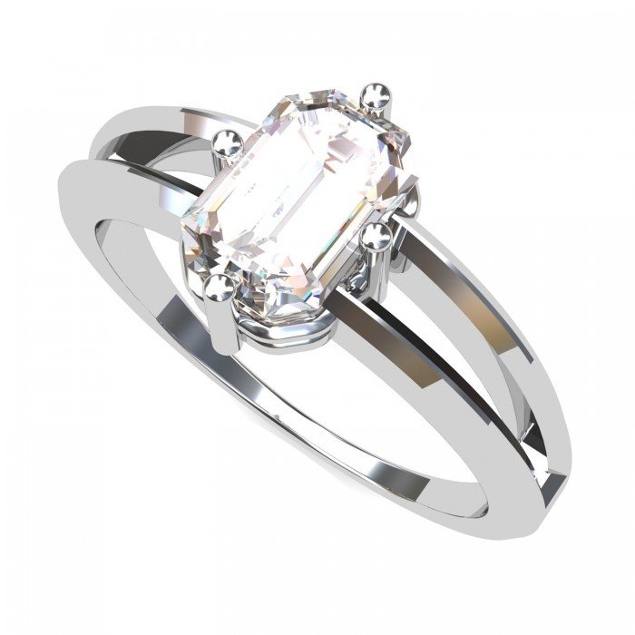 Emerald-Cut Engagement Ring