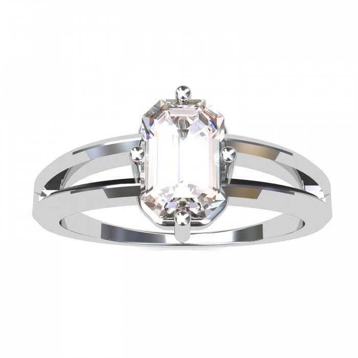 Emerald-Cut Engagement Ring