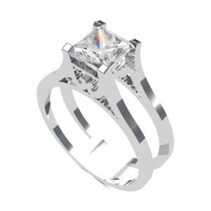 Princess Cut Solitaire Ring for Men