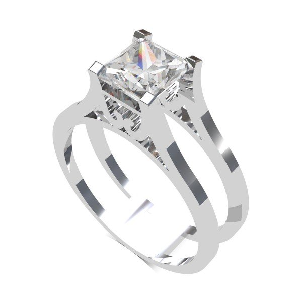 Princess Cut Solitaire Ring for Men Princess Cut Solitaire Ring for Men
