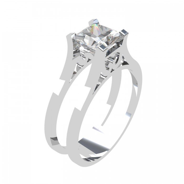 Princess Cut Solitaire Ring for Men Princess Cut Solitaire Ring for Men
