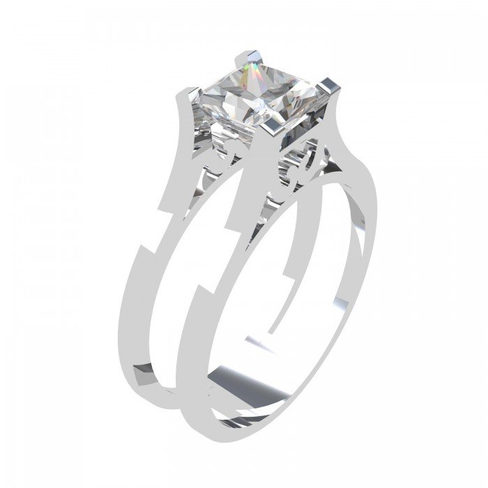 Princess Cut Solitaire Ring for Men